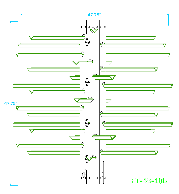 FT-48-18B Artificial Fish Habitat measuring 48” tall, with 18-48” Long branches.