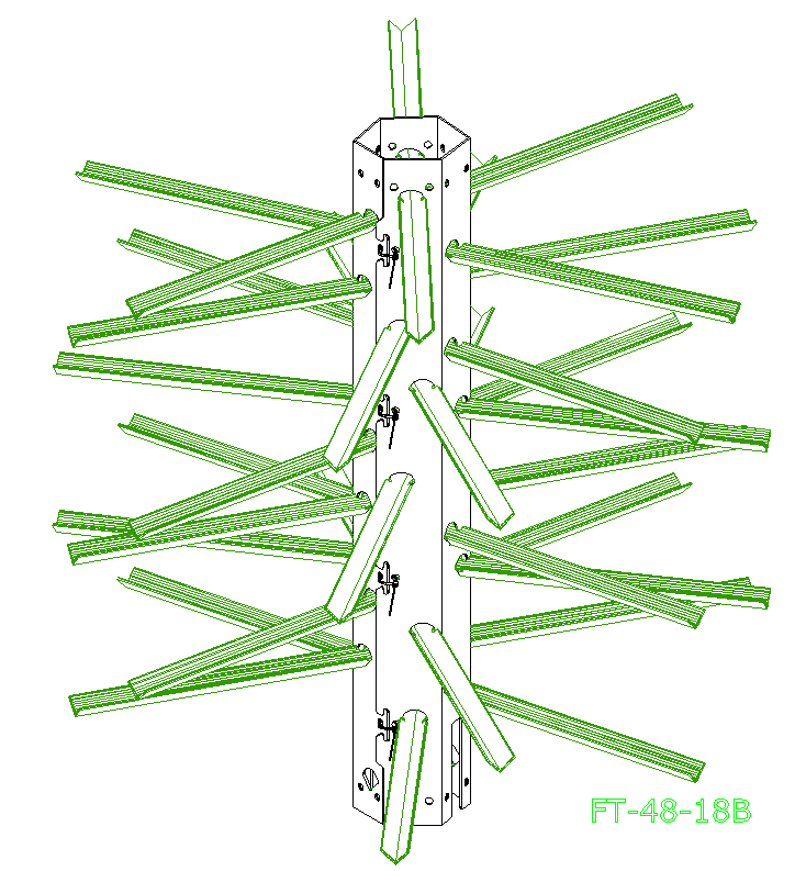 FT-48-18B  Artificial Fish Habitat measuring 48” tall, with 18-48” Long branches.