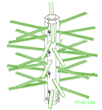 FT-48-18B  Artificial Fish Habitat measuring 48” tall, with 18-48” Long branches.