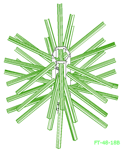 FT-48-18B  Artificial Fish Habitat measuring 48” tall, with 18-48” Long branches.