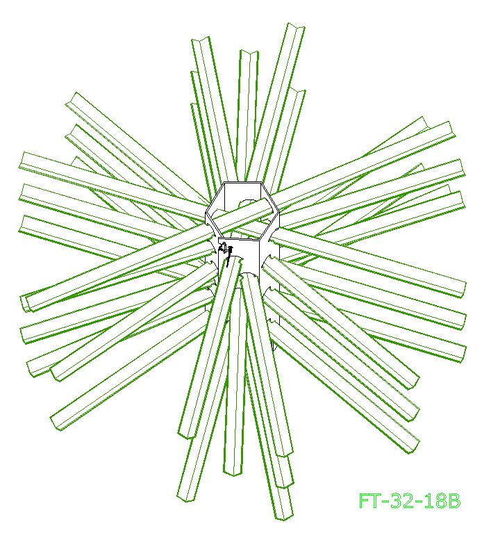 FT-32-18B  Artificial Fish Habitat measuring 32” tall, with 18-48” Long branches.