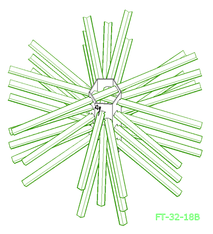 FT-32-18B  Artificial Fish Habitat measuring 32” tall, with 18-48” Long branches.